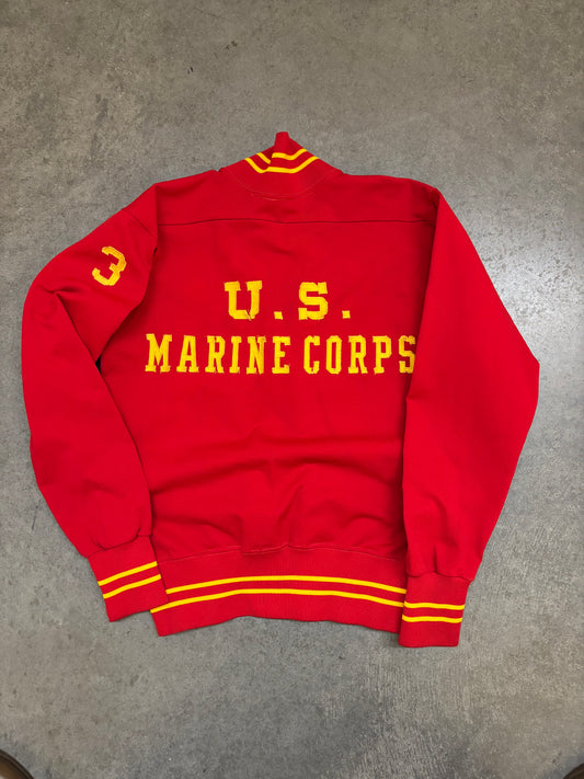 1970s Wilson Marine Corps Warm Up Sweatshirt - M