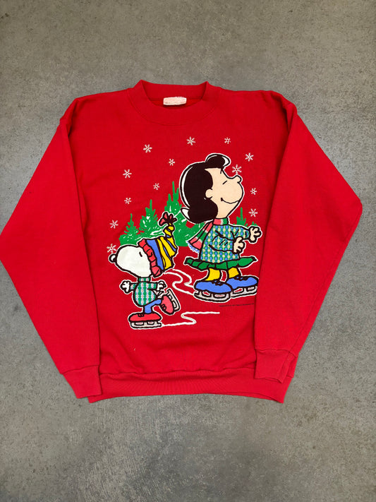 90s Peanuts Christmas Crewneck - L