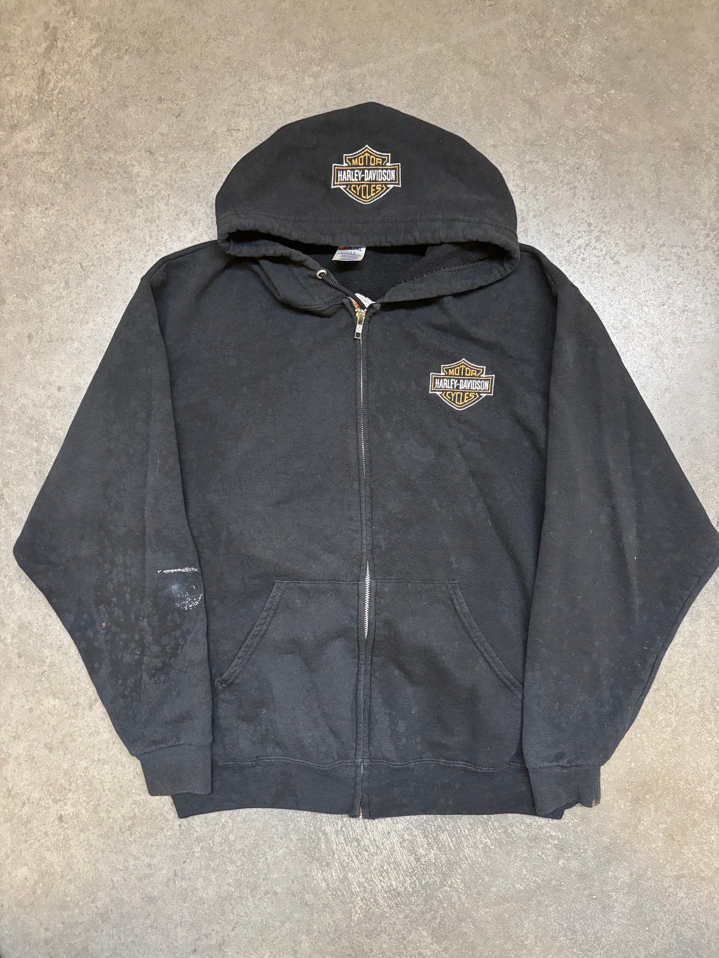 2000s Harley Zip Up Hoodie - L