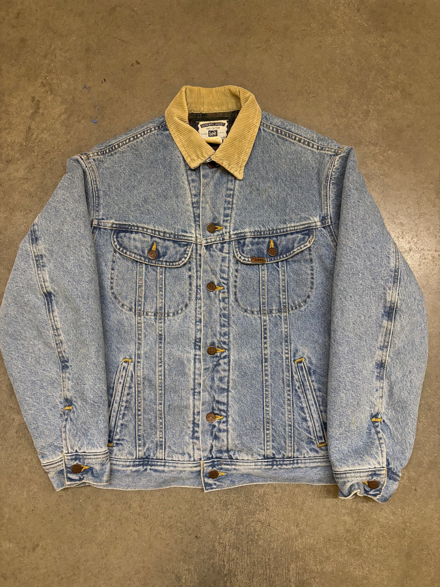 2000s Lee Blanket Lined Denim Jacket - M