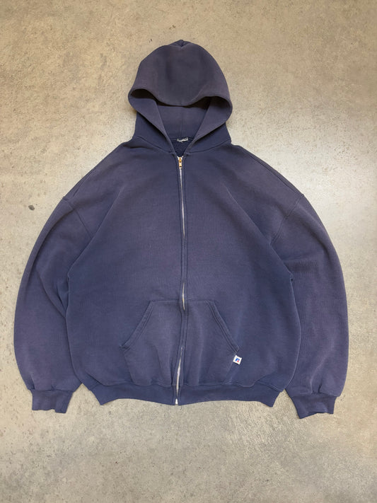 Faded Russell Zip Up Blank - XL
