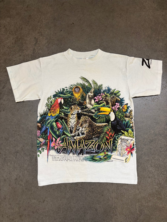 90s Amazon Rainforest Wrap Around Tee - M