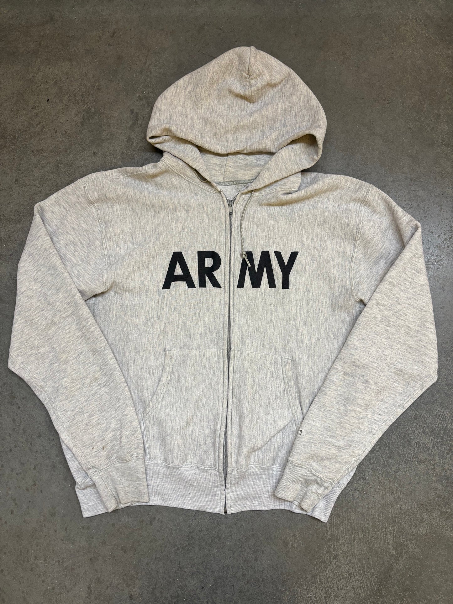 90s Army Zip Hoodie - L