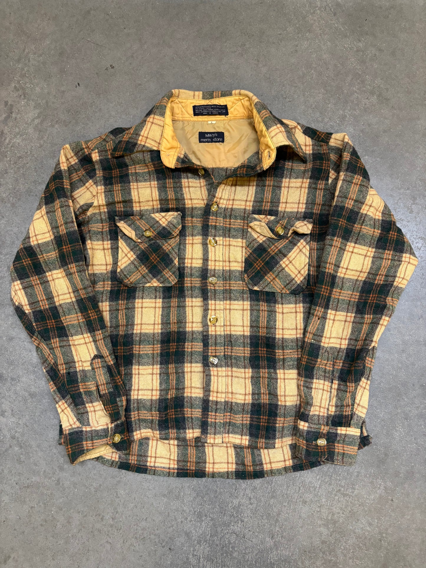 1970s Macys Flannel - M