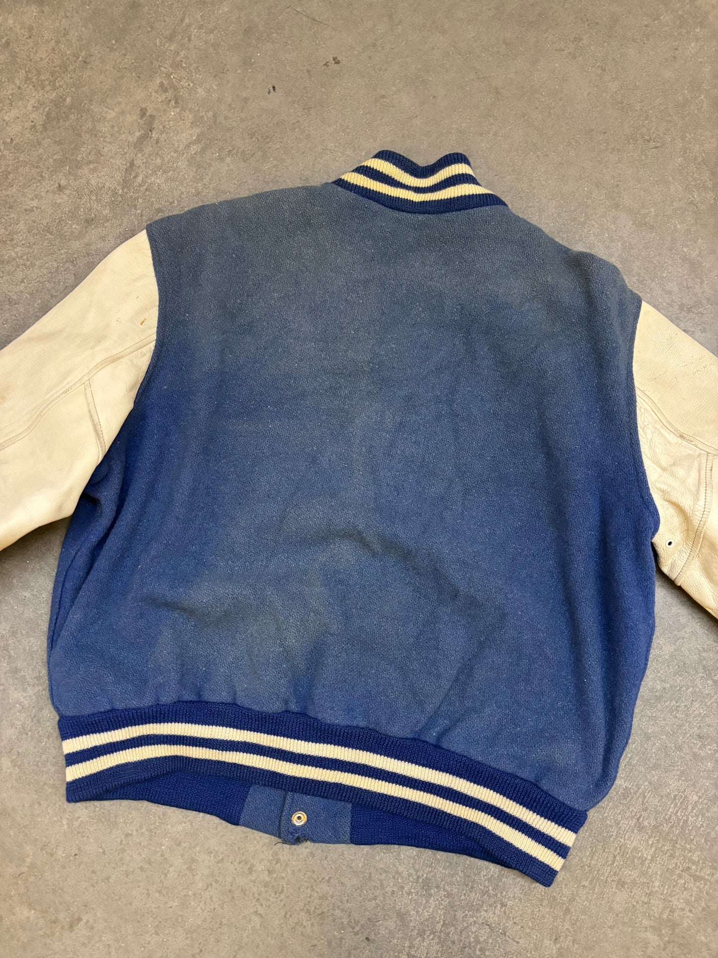 Faded 1950s Varsity Jacket - L