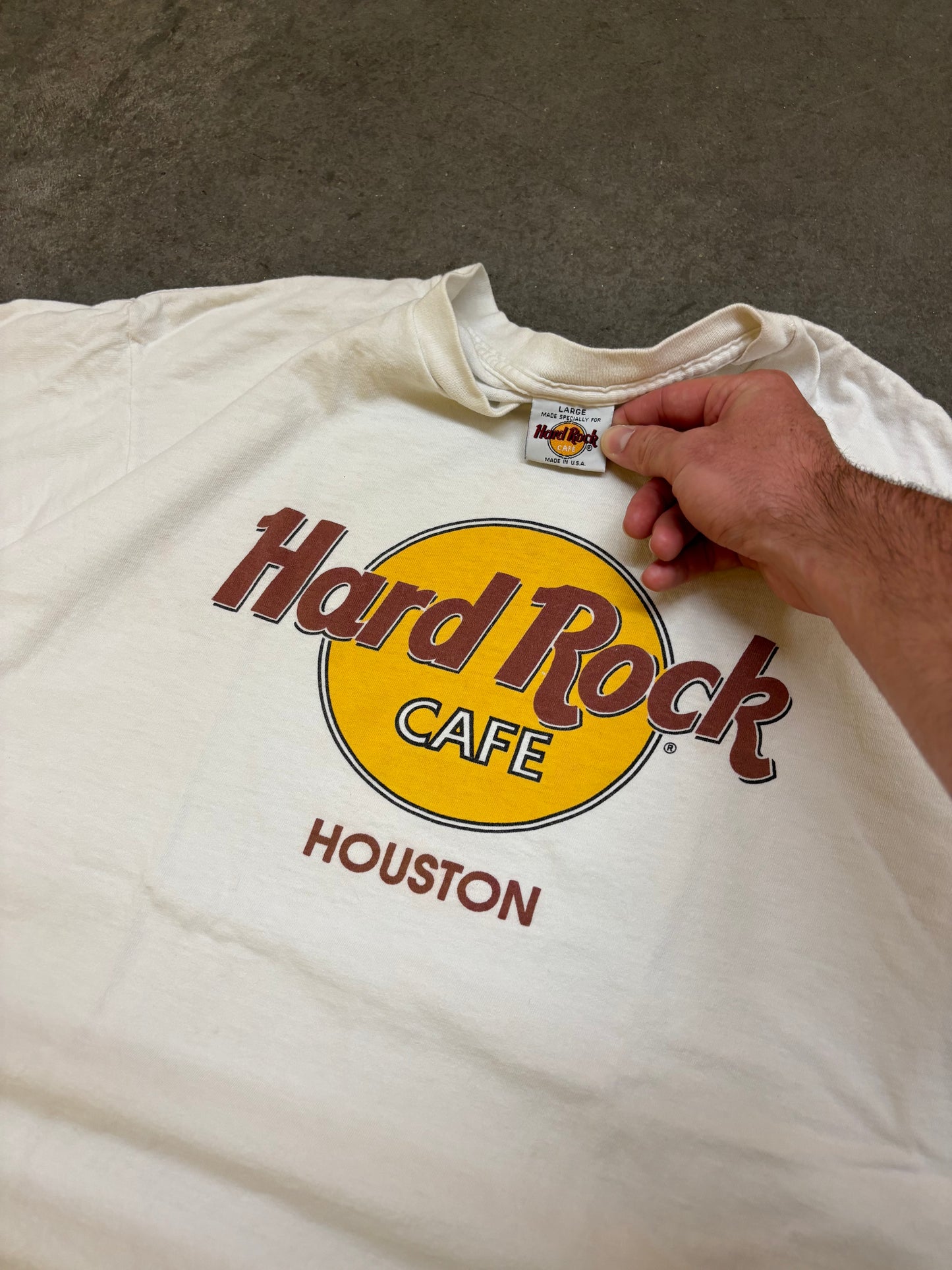 90s Houston Hard Rock Tee - L