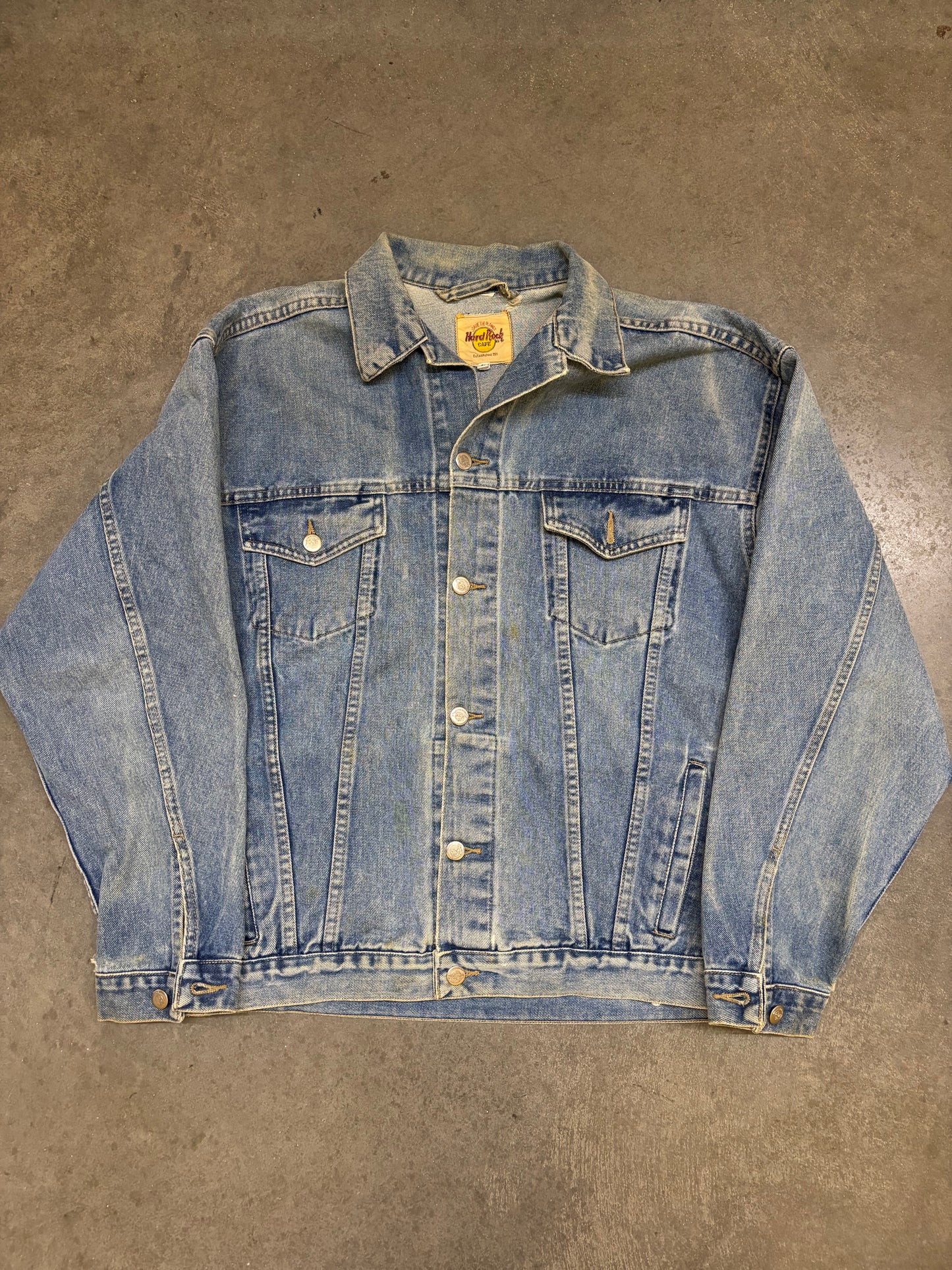 90s Hard Rock Denim Jacket - L