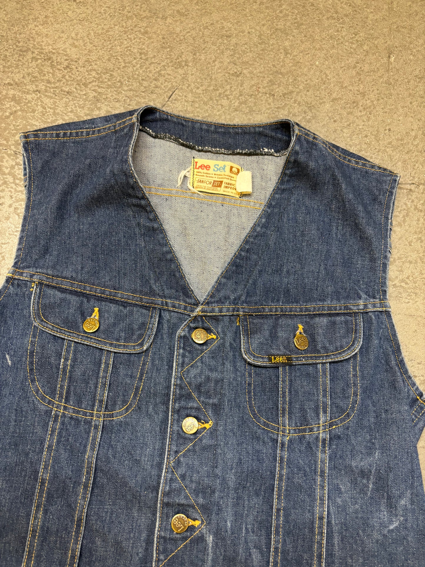 70/80s Lee Denim Vest - L