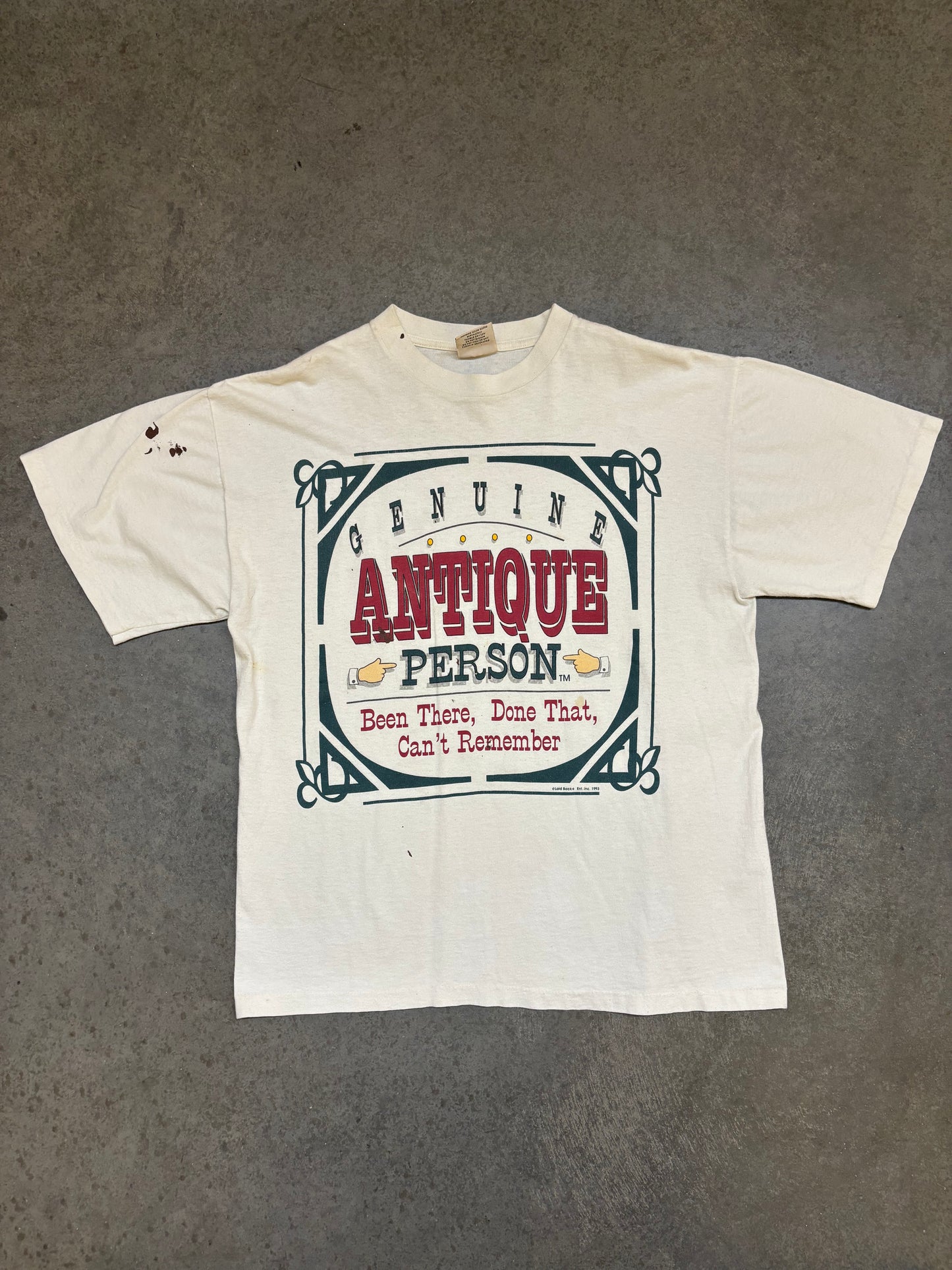 90s Antique Person Shirt - L