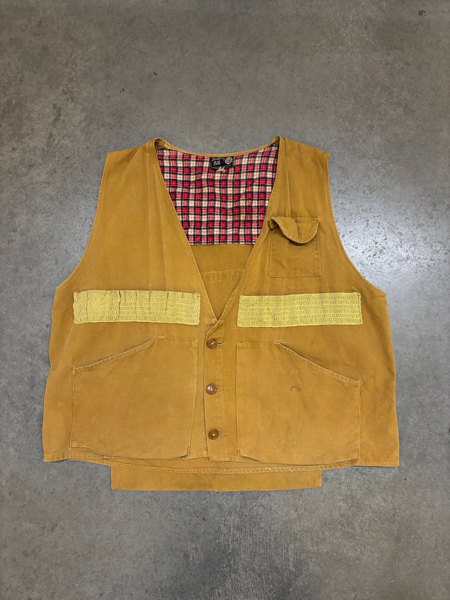 1940/50s Hunting Canvas Vest - L