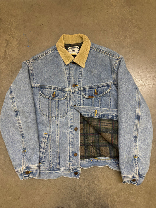 2000s Lee Blanket Lined Denim Jacket - M