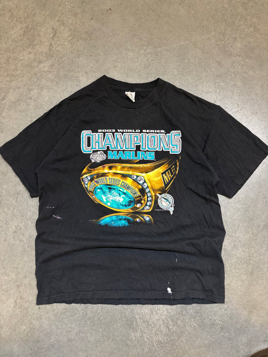 2003 Marlins World Series Champ Tee - XL