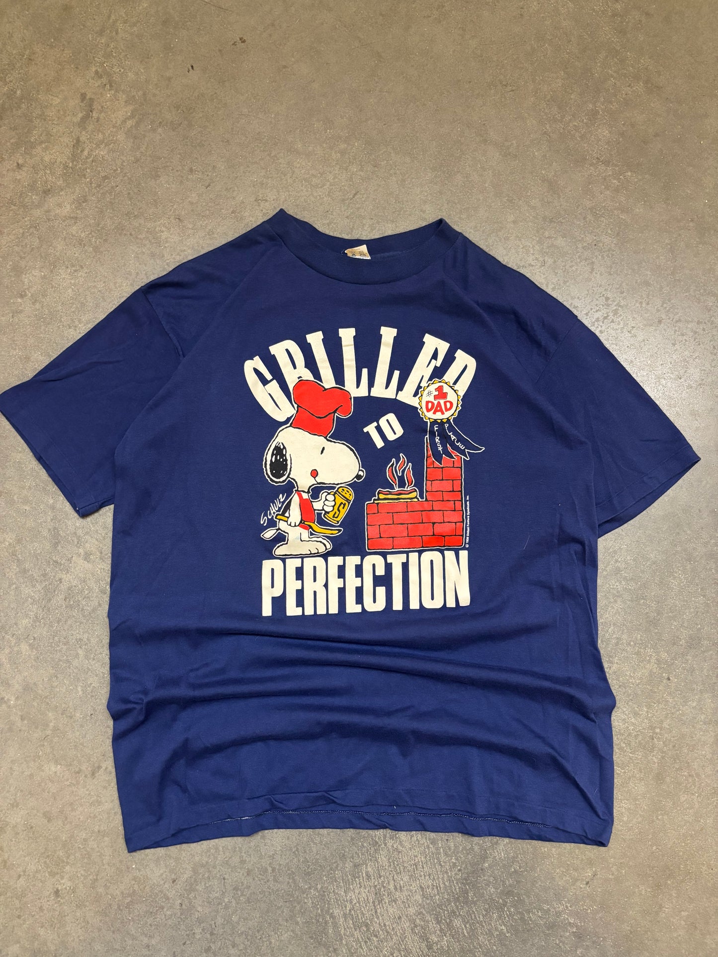 80s Snoopy "Grilled to Perfection" Tee - XL