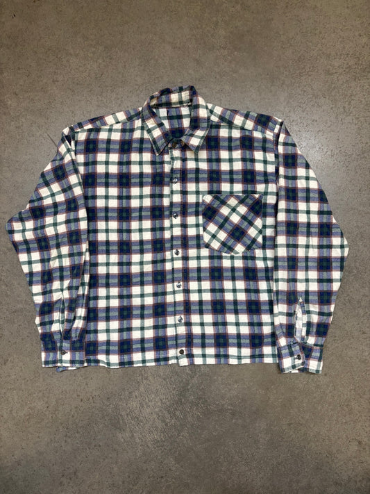 Vintage Cropped Flannel - L