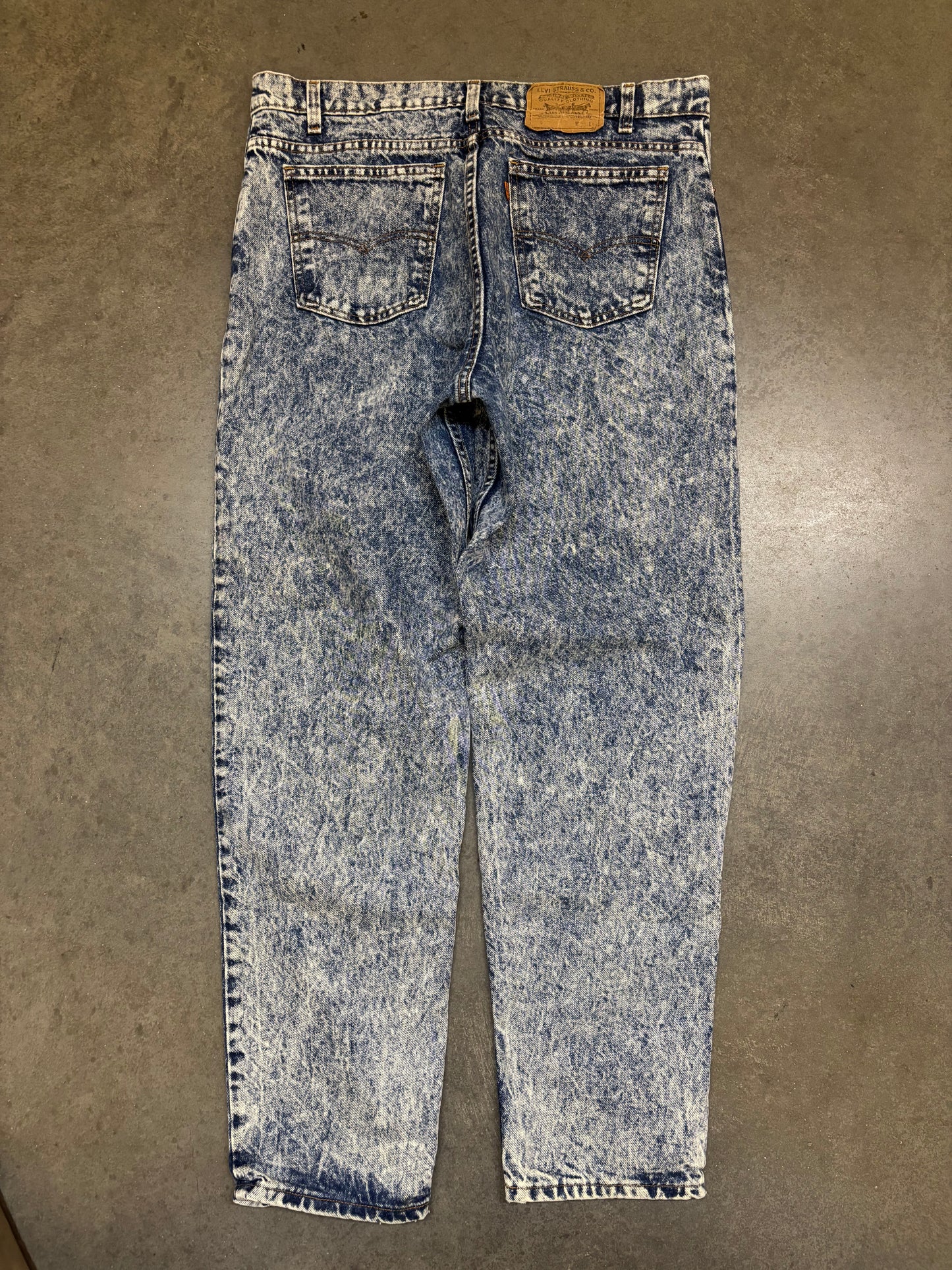 80s Acid Wash Levis Orange Tabs - 38x32