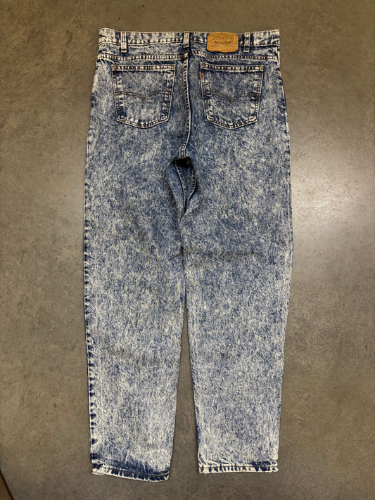 80s Acid Wash Levis Orange Tabs - 38x32