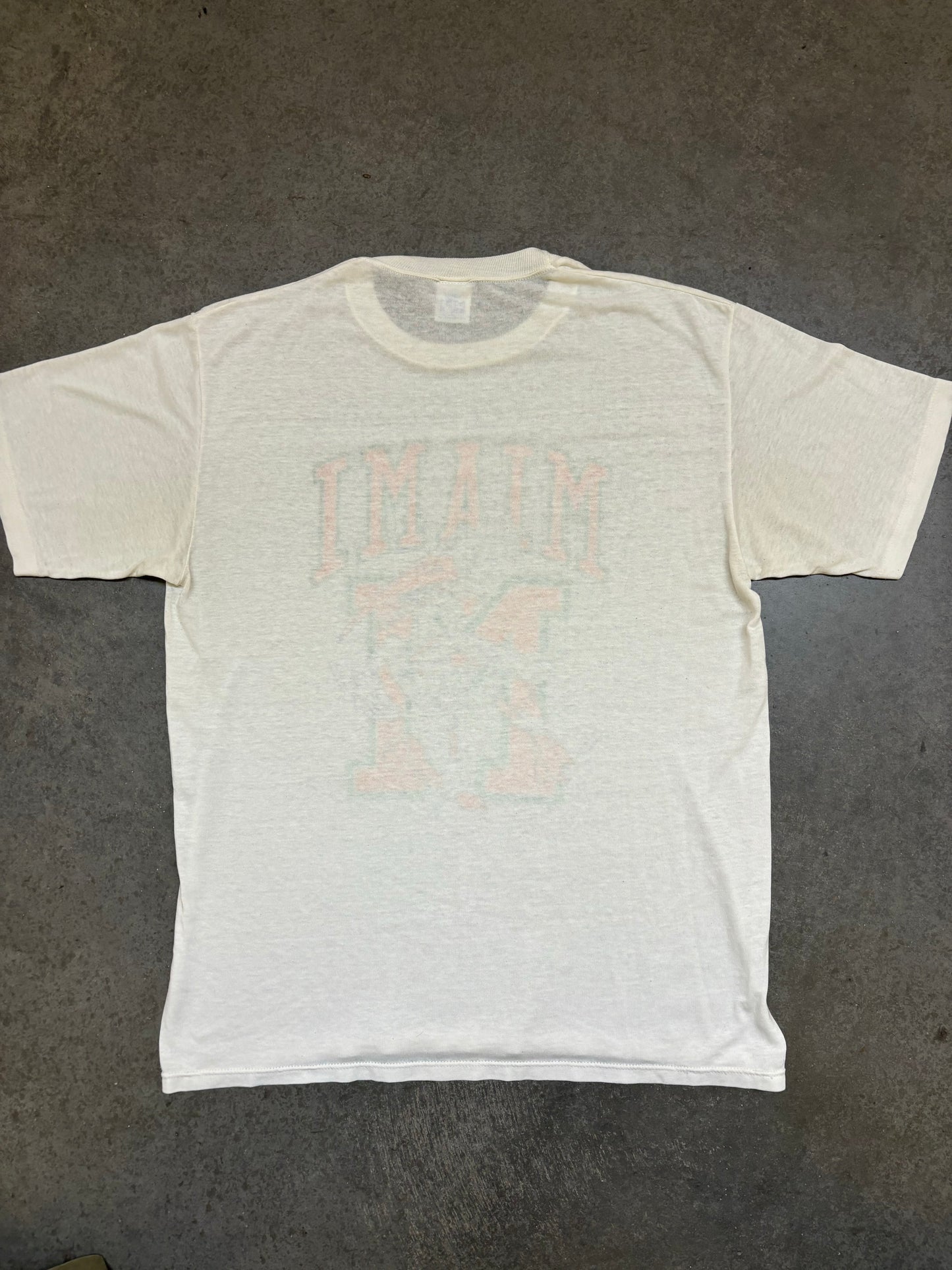 90s University of Miami Tee - L