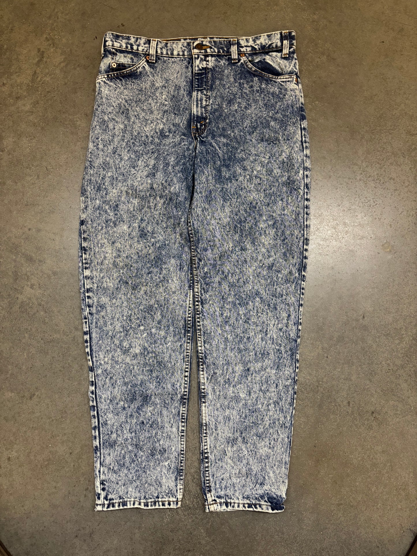 80s Acid Wash Levis Orange Tabs - 38x32